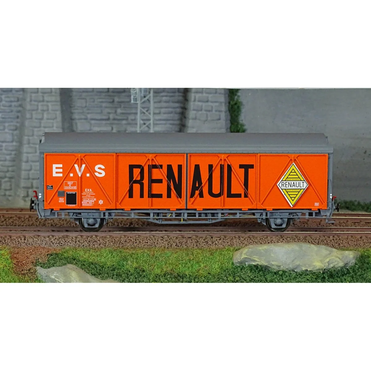 LS Models 30683 EVS Wagon, IK, SNCF, grey/orange, high roof, reinfo...