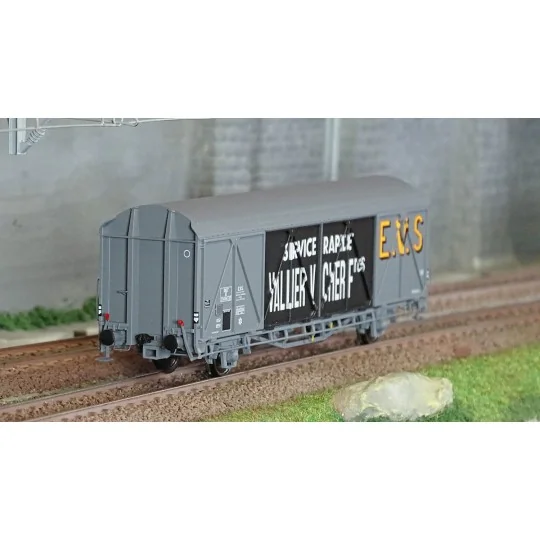 LS Models 30687 EVS Wagon, IK, SNCF, grey/black, reinforced walls, ... Lsm_30687-LS Models 30687 EVS Wagon, IK, SNCF, grey/black, reinforced walls, high roof, VALLIER VICHER Frères