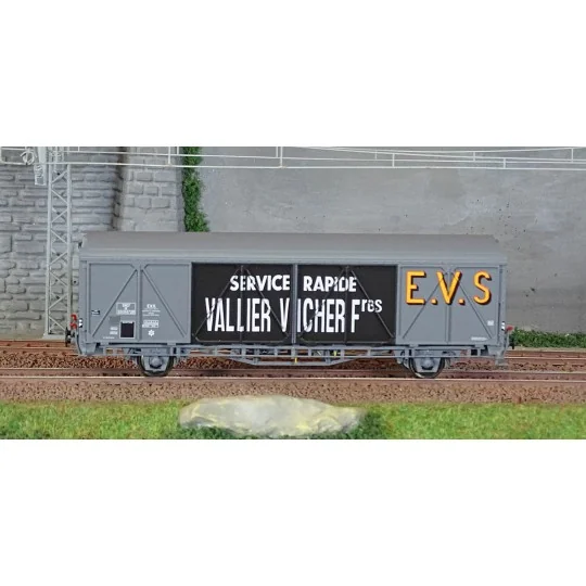 Lsm_30687-LS Models 30687 EVS Wagon, IK, SNCF, grey/black, reinforced walls, high roof, VALLIER VICHER Frères