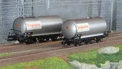 Jouef HJS6227 Set de 2 wagons citernes 3 essieux, Beguerie Jouef HJS6227 - 1