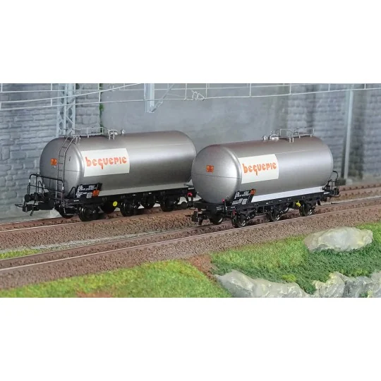 HJS6227-Jouef HJS6227 Set of 2 three-axle tank wagons, Beguerie