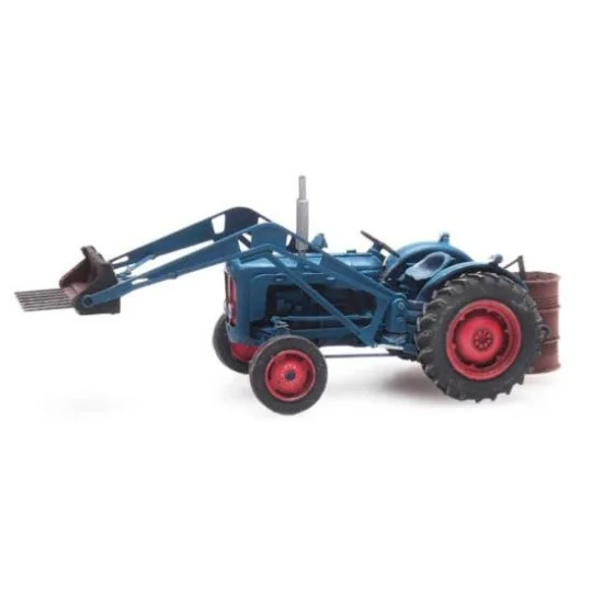 Arti_387.313-Artitec 387.313 Tracteur FORD Bleu avec fourche et contrepoids
