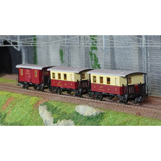Roco_6200063-Roco 6200063 Set de 3 voitures voyageurs à crémaillère, EINSTELLER, Sonnblick-Bahn