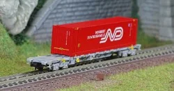 Arnold HNS6501 Wagon plat porte conteneur, SNCF, chargé conteneur Norbert Dentressangle 45', échelle N Arnold HNS6501 - 1
