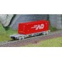 HNS6501-Arnold HNS6501 Flat wagon for container transport, SNCF, loaded with Norbert Dentressangle 45' container, N scale