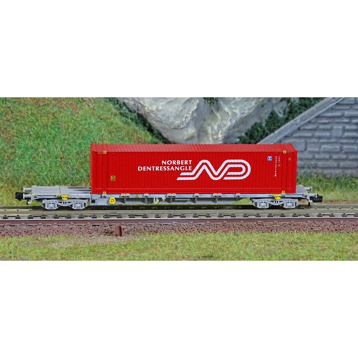 Arnold HNS6501 Wagon plat porte conteneur, SNCF, chargé conteneur Norbert Dentressangle 45', échelle N Arnold HNS6501 - 2