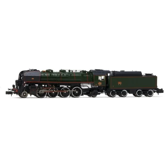 HNS2542-Arnold HNS2542 Locomotive vapeur 141 R 1244, SNCF, roues boxpok, livrée verte, lignes rouges, échelle N