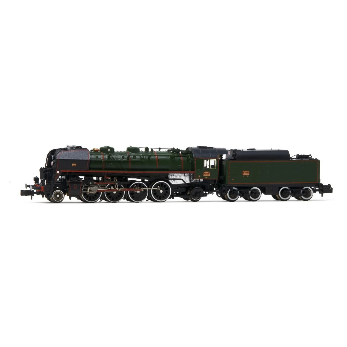 Arnold HNS2542 Locomotive vapeur 141 R 1244, SNCF, roues boxpok, livrée verte, lignes rouges, échelle N Arnold HNS2542 - 4