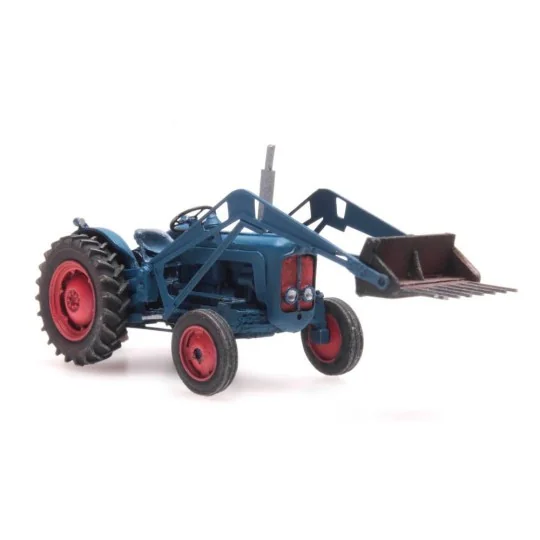 Arti_387.313-Artitec 387.313 Blue FORD Tractor with Fork and Counterweight