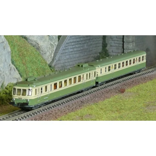 HN2635-Arnold HN2635 Autorail diesel RGP 2 modernisé , SNCF, vert/beige, échelle N