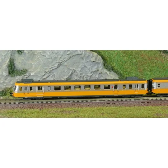HN2636S-Arnold HN2636S RGP 2 modernized diesel railcar, SNCF, orange/silver, N scale, sound-equipped
