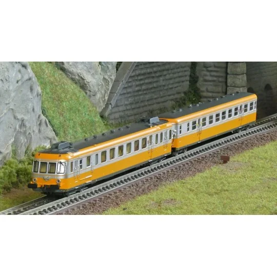 HN2636-Arnold HN2636 RGP 2 modernized diesel railcar, SNCF, orange/silver, N scale