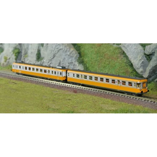 HN2636-Arnold HN2636 Autorail diesel RGP 2 modernisé , SNCF, orange/argent, échelle N
