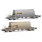 Jouef HJ6229 Set of 2 Taoos bogie hopper wagons, VTG, Simotra HJ6229-Jouef HJ6229 Set of 2 Taoos bogie hopper wagons, VTG, Simotra
