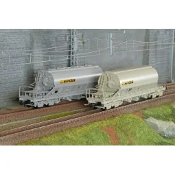 Jouef HJ6229 Set de 2 wagons trémies à bogies Taoos, VTG, Simotra Jouef HJ6229 - 1