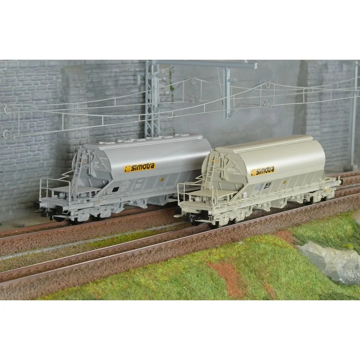 Jouef HJ6229 Set of 2 Taoos bogie hopper wagons, VTG, Simotra - HJ6229
