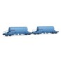 HJ6230-Jouef HJ6230 Set of 2 Taoos bogie hopper wagons, blue livery, NACCO