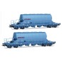 HJ6230-Jouef HJ6230 Set de 2 wagons trémies à bogies Taoos, livrés bleus, NACCO