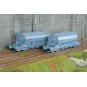 Jouef HJ6230 Set of 2 Taoos bogie hopper wagons, blue livery, NACCO HJ6230-Jouef HJ6230 Set of 2 Taoos bogie hopper wagons, blue livery, NACCO