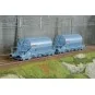 Jouef HJ6230 Set of 2 Taoos bogie hopper wagons, blue livery, NACCO HJ6230-Jouef HJ6230 Set of 2 Taoos bogie hopper wagons, blue livery, NACCO