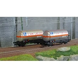 Jouef HJ6287 Set de 2 wagons citernes à gaz, toit pare soleil, Air Liquide Jouef HJ6287 - 1