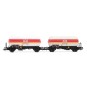 HJ6289-Jouef HJ6289 Set of 2 gas tank wagons, sunshade roof, AGA Progas