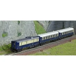 Arnold HN4488 Set de 3 voitures voyageurs "Etoile du Nord", CIWL, DD3 / VP Flèche d'Or / VPC Étoile du Nord, échelle N Arnold HN