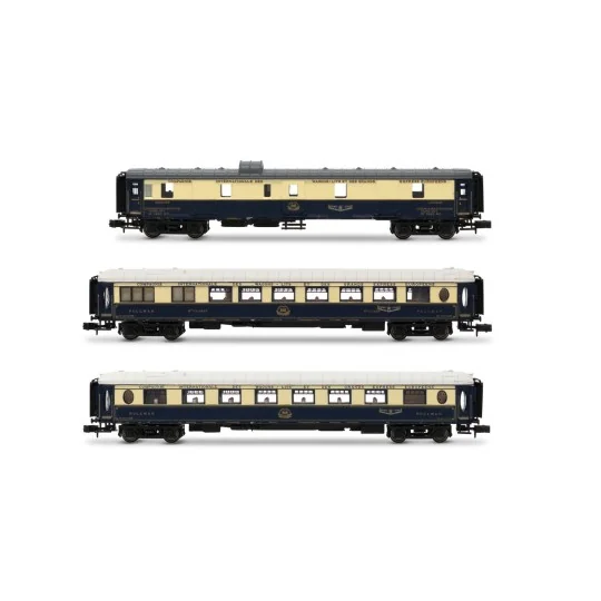 HN4489-Arnold HN4489 Set of 3 "North Star" passenger cars, CIWL, DD3 / VPC Golden Arrow / VP North Star, N scale