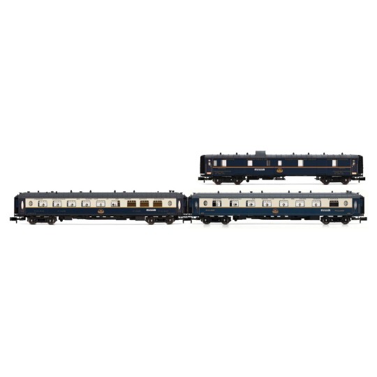 HN4490-Arnold HN4490 Set of 3 passenger cars "Edelweiss Pullman Express", CIWL, DD3/VPC Golden Arrow/VP North Star, N scale