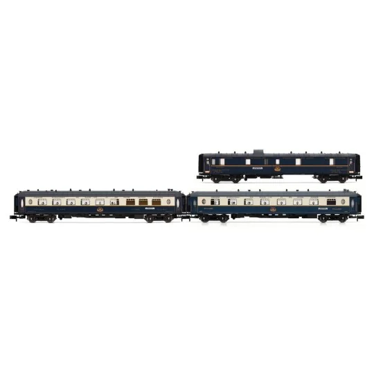 Arnold HN4490 Set of 3 passenger cars "Edelweiss Pullman Express", ... HN4490-Arnold HN4490 Set of 3 passenger cars "Edelweiss Pullman Express", CIWL, DD3/VPC Golden Arrow/VP North Star, N scale