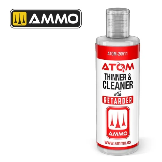 Diluant et nettoyant avec retardateur (60ml) ATOM AMMO AMMO - MIG Jimenez ATOM-20511 - 1 ATOM-20511-Diluant et nettoyant avec retardateur (60ml) ATOM AMMO - ATOM-20511