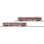 Trix_15692-MiniTrix 15692 Set de 2 voitures voyageurs grand confort, 1ère classe / restaurant, SNCF, TEE, échelle N