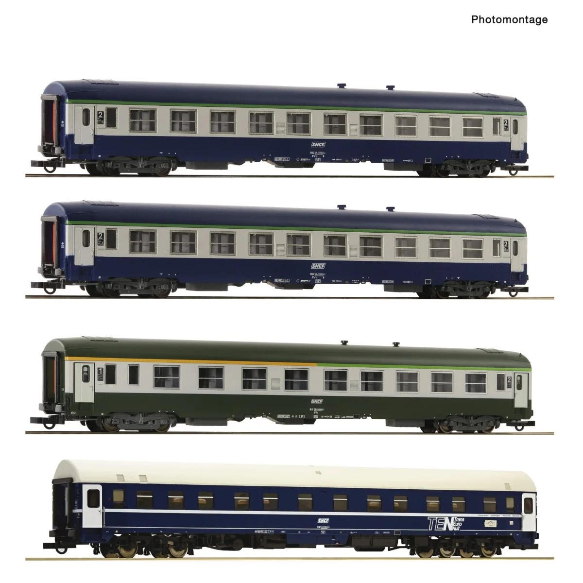 Roco 6200080 Set de 4 voitures voyageurs Arlberg-Express, SNCF Roco Roco_6200080 - 8 Roco 6200080 Set de 4 voitures voyageurs Arlberg-Express, SNCF Roco Roco_6200080 - 8