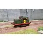MB-091S-Ree Modeles MB 091S Moyse 32 TDE Industrial Locomotive, Green, Yellow Door, No Headlights, Sound - MB-091S