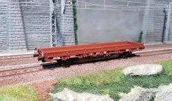 Viessmann 2310 Brown flat wagon with axles, motorized and with soun...
