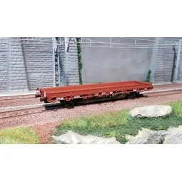 Viessmann 2310 Brown flat wagon with axles, motorized and with soun...