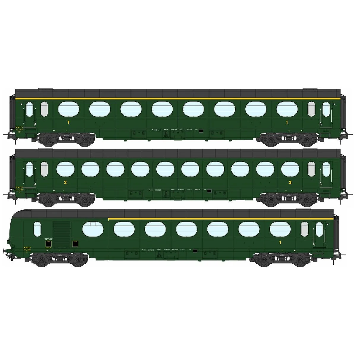 Ree Modeles VB494 Set of 3 lightweight "Sausage" cars, ETAT, A8/B10...