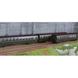 Ree Modeles VB495 Set de 3 voitures allégées "Saucisson", ETAT, B10, vert 306, ep. III, éclairé Ree Modeles VB-495 - 1