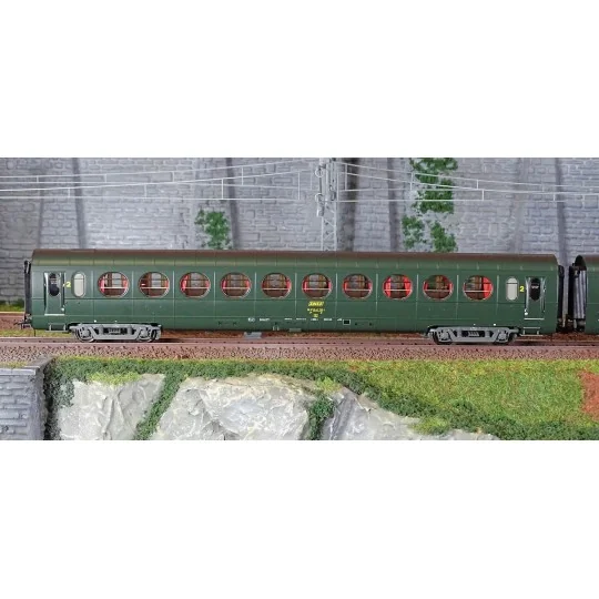 VB-500-Ree Modeles VB500 Set of 3 lightweight "Sausage" cars, ETAT, B10/B10/B5d, green 301, ep. IV, illuminated