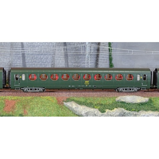 VB-500-Ree Modeles VB500 Set of 3 lightweight "Sausage" cars, ETAT, B10/B10/B5d, green 301, ep. IV, illuminated