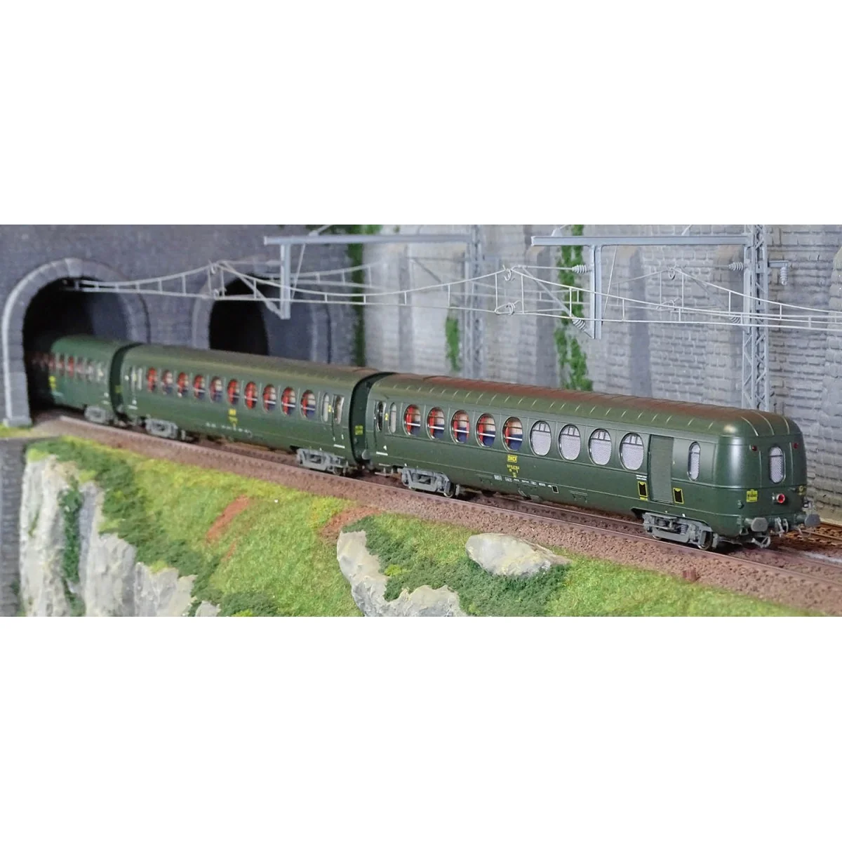 Ree Modeles VB500 Set of 3 lightweight "Sausage" cars, ETAT, B10/B1... Ree Modeles VB500 Set of 3 lightweight "Sausage" cars, ETAT, B10/B1...