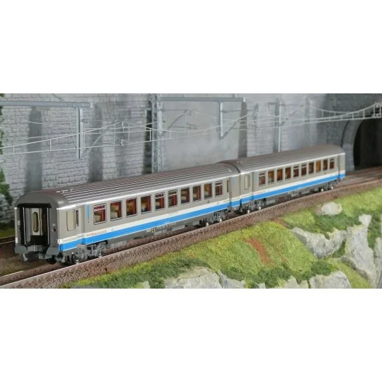LS Models 41217 Set of 2 VTU coaches, B10tux / B10tux, TER Rhône-Al... LSM_41217-LS Models 41217 Set of 2 VTU coaches, B10tux / B10tux, TER Rhône-Alpes livery, SNCF, Casquette logo, illuminated