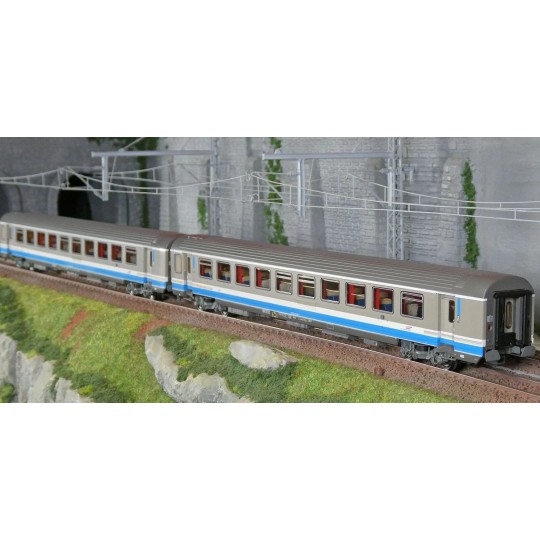LSM_41217-LS Models 41217 Set of 2 VTU coaches, B10tux / B10tux, TER Rhône-Alpes livery, SNCF, Casquette logo, illuminated