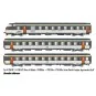 LS Models 41250DC Set de 3 voitures Corail d’origine VU + VTU, voiture pilote, SNCF, logo encadré, éclairage Ls models LSM_41250 LSM_41250DC-Set de 3 voitures Corail d’origine VU + VTU LS Models, 41250DC, voiture pilote B6, SNCF, logo encadré, éclairage