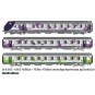 LSM_41251DC-LS Models 41251DC Set of 3 passenger cars (VU + VTU), driving trailer, SNCF, Intercités Haute-Normandie, Carmillon logo, lightin