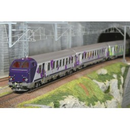 LS Models 41251DC Set of 3 passenger cars (VU + VTU), driving trail...