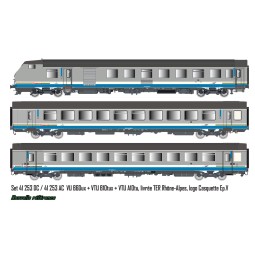 LS Models 41253DC Set of 3 passenger cars (VU + VTU), driving trail...