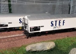 LS Models 30228 Set of 2 SNCF Frangeco wagons, white cab, blue STEF...