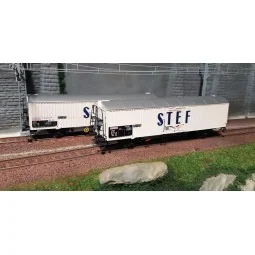 Ls Models 30228 Set de 2 wagons SNCF Frangeco lbbes blanc, STEF bleu, toit gris Ls models Lsm_30228 - 1