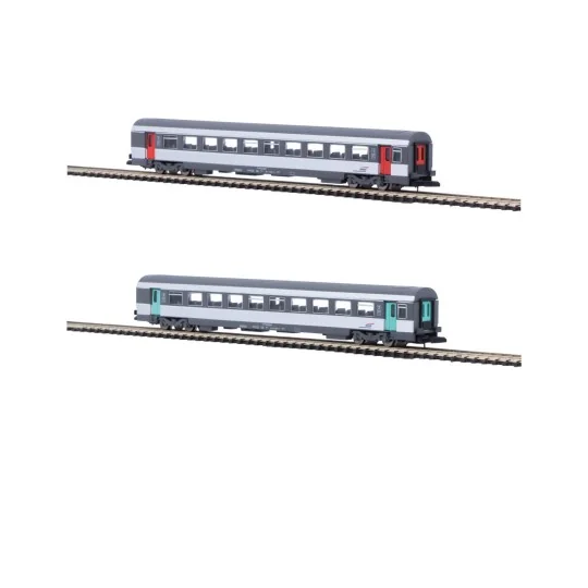 AZAR_V01-CPP1-Azar V01-CPP1 Set de 2 voitures Corail Vtu, 1ère + 2ème classe, SNCF, logo Casquette, Z 1/220
